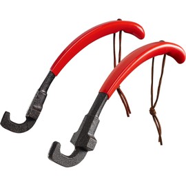 Paquete de 2 Herramientas Elevadoras de Parrilla de Hierro Fundido, Elevador de Rejilla de Cocina - Elevador Universal de Parrilla con Agarre para la 