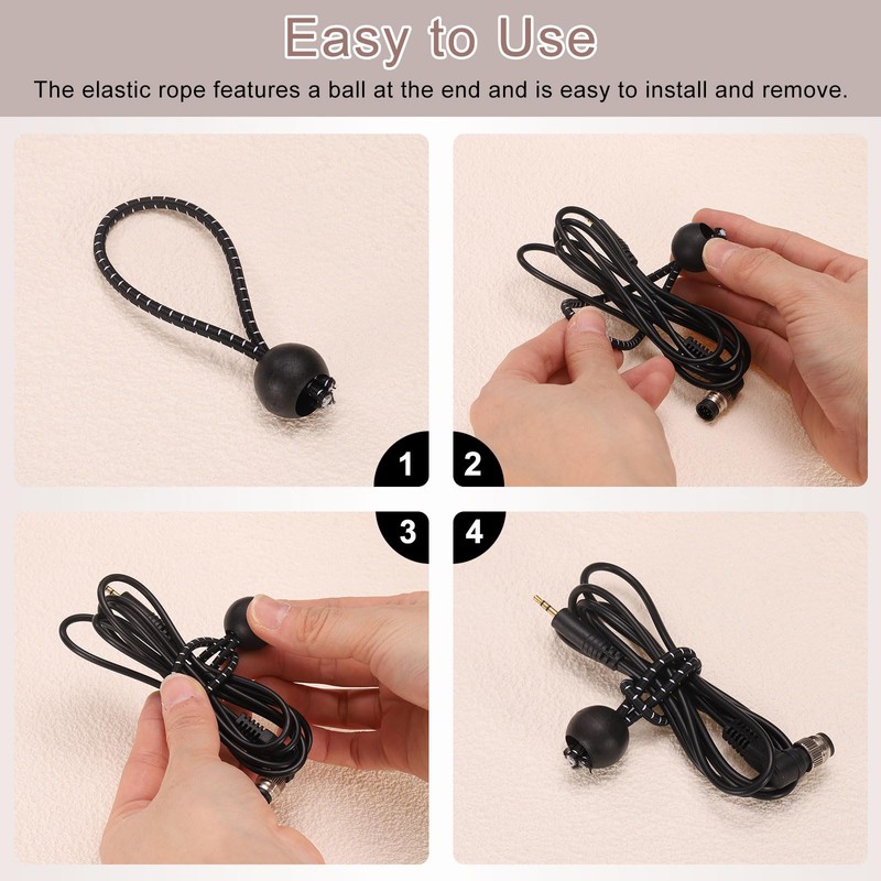 uxcell 4" Balls Bungee Cords, 20 Pcs Bungee Cords with