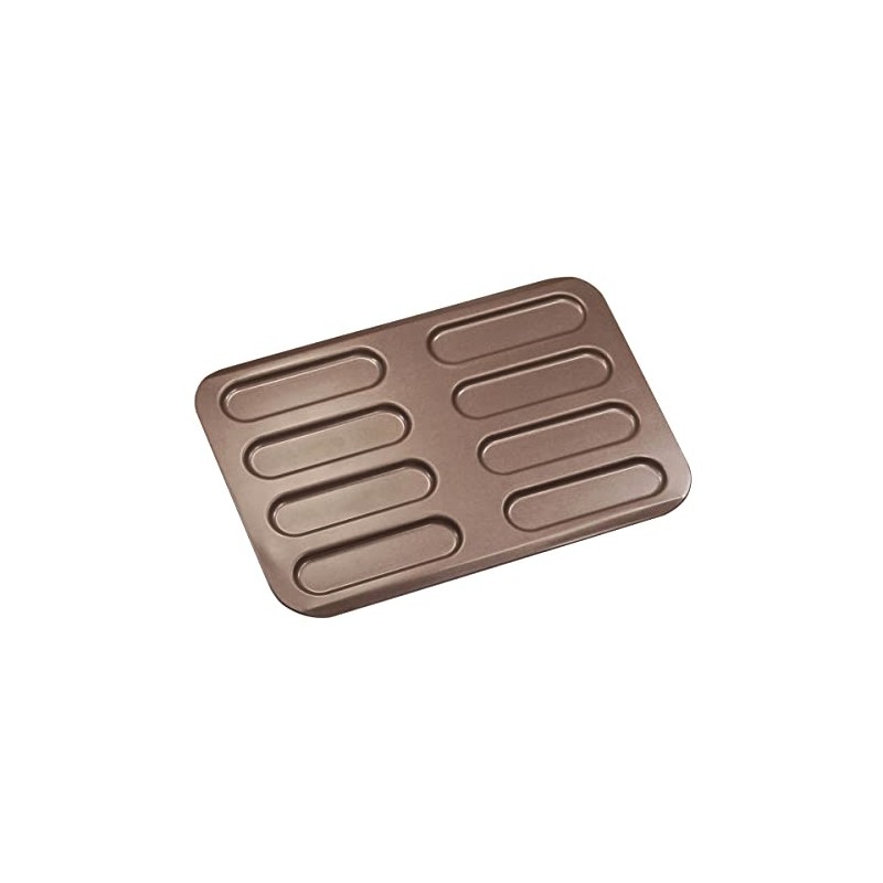 Paderno World Cuisine A4982308 Non-Stick Eclair Mold, Brown