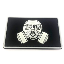 Patch Nation Gas Mask PVC Airsoft Paintball Velcro Emblem Badge Patch (Glow in the Dark)