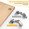 Chibery 4 Pack 170 Degree Soft Close Cabinet Hinges, Slow