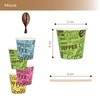 Bioaiks 200 x Espresso Paper Cups with Stirrers, 75 ml,