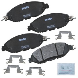Bendix Premium Copper Free CFC1649 Ceramic Brake Pad (with Installation Hardware Front)