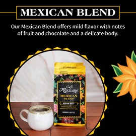 Café Mexicano - Mexican Blend Ground Coffee - Specialty Arabica Coffee Sourced from Mexico - 12 oz. Bag