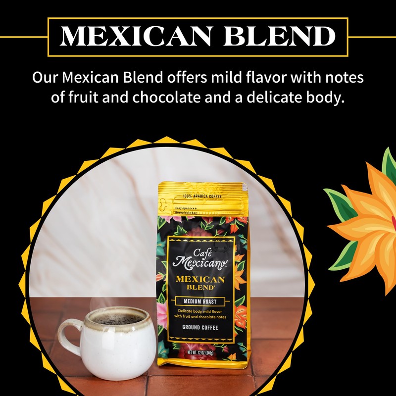 Café Mexicano - Mexican Blend Ground Coffee - Specialty Arabica