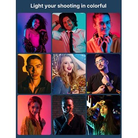 Video Light RGB, ULANZI VL49 Led Camera Light Mini 360° Full-Color w 3 Cold Shoe, Portable Light Rechargable 2500K-9500K, On Camera Light with Support Magnet Adsorption