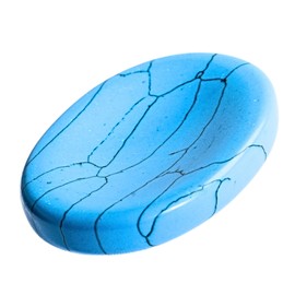 Turquoise Howlite Worry Stones – Crystal Thumb Worry Stone for Anguish, Stress – Relaxing & Soothing Balance Stones for Meditation, Relief – Healing Stones & Crystals for Men, Women