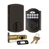 Castle Aged Bronze Single Cylinder Electronic Keypad Deadbolt 2 Keys