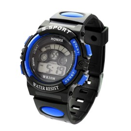 MRD Wristwatch, Children's Watch (Comes with Gift Box that You Can Give as It Arrive) (50 m) Waterproof, Digital / LED Display, Alarm Function, Japanese Instruction Manual Included (English Language