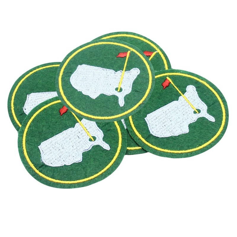 Red Flag Golf &USA Map Iron On Patch Embroidered Iron