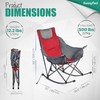 SUNNYFEEL Rocking Camping Chair, Luxury Padded Recliner, Oversized Folding Lawn