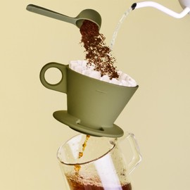 Verve Dwell Dripper Pour Over Coffee Maker Set, Non-Electric Coffee Dripper, Manual Brew Maker (Green)