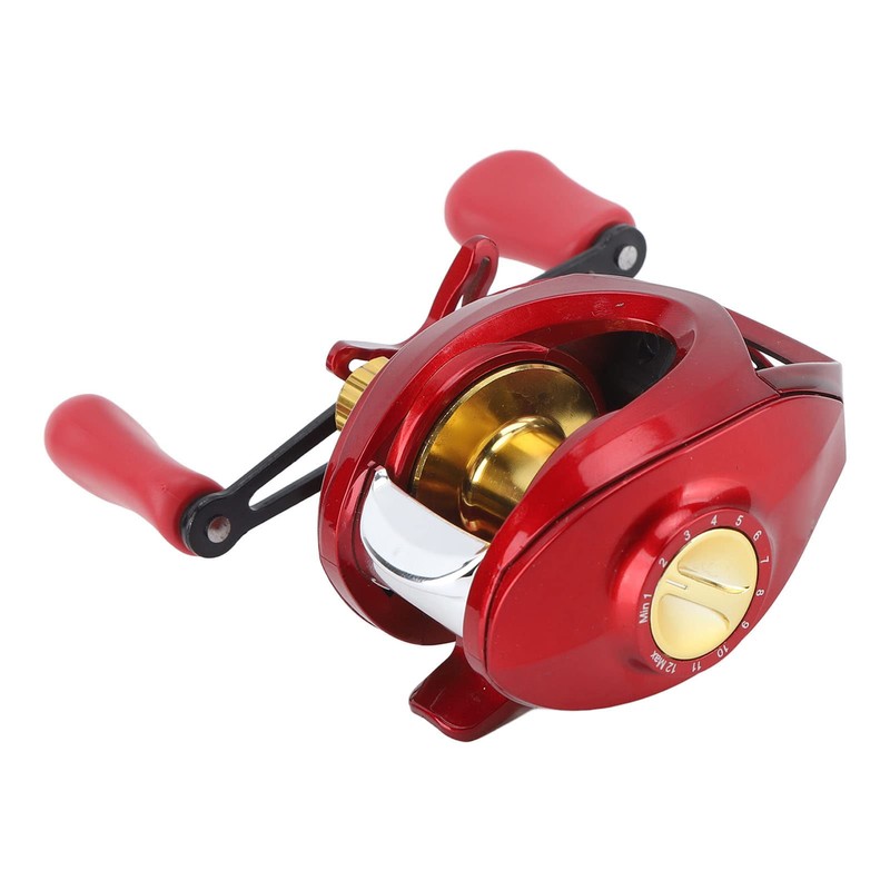 Fishing Reel, Baitcasting Wheel Stable Metal for Sea (Left Hand)