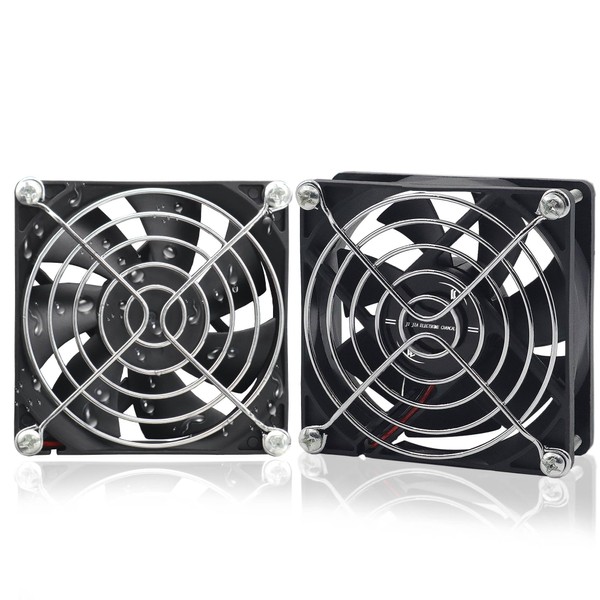 80mm IP56 Moisture-Proof Fan 2 Pack 12V DC RV Refrigerator