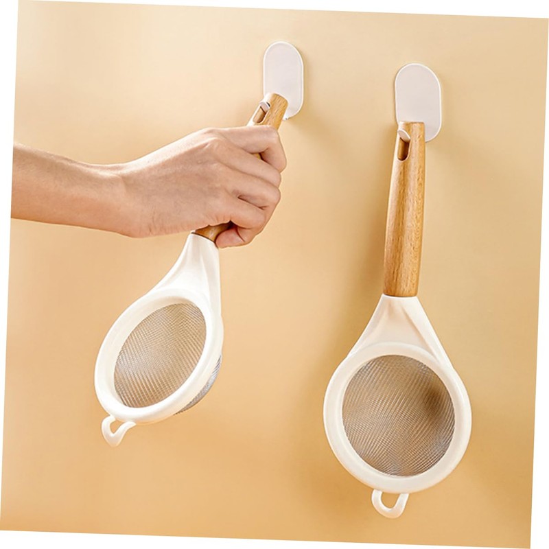 Mikinona Wooden Handle Stainless Steel Flour Sifter Baking Sieve Strainer