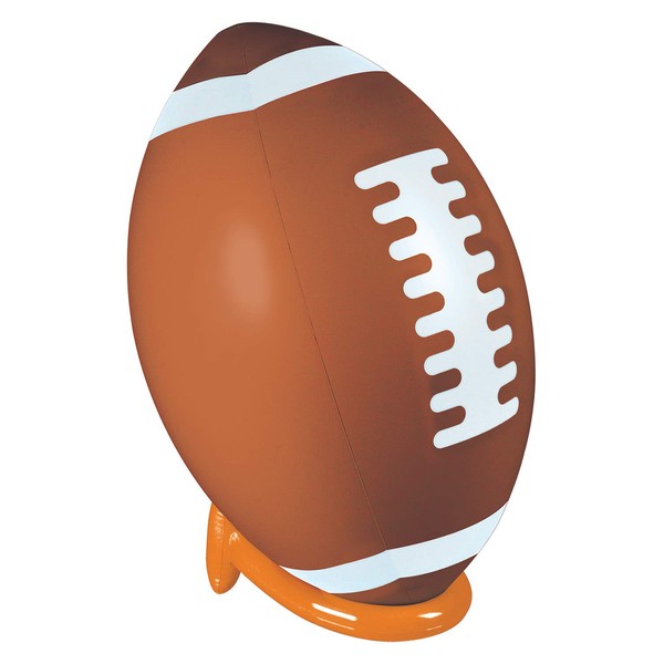 Beistle 3 FT 2 in Large Inflatable Football and Tee Set for Game Day Party Decorations, Sports Theme Photo Props