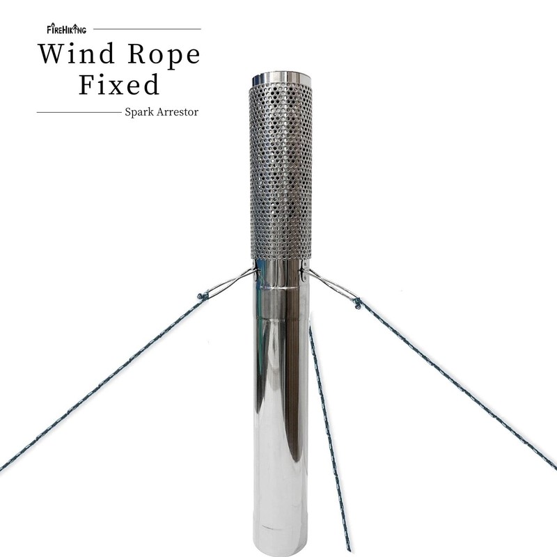 FIREHIKING 2.36" Spark Arrestor Stove Pipe with Filter Chimney Cap