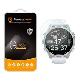 Supershieldz (3 Pack) Designed for Garmin Fenix 8 (43mm) Tempered Glass Screen Protector, Anti Scratch, Bubble Free