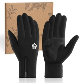 RIGWARL Winter Thermal Gloves Men and Women, Waterproof Gloves with Touchscreen Fingers, Gloves for Cold Weather with Adjustable Zippered Wrist for Walking The Dog Running Hiking Camping Cycling Work