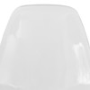 LeisureMod Carey Modern Eiffel Base Molded Dining Side Chair (Clear)