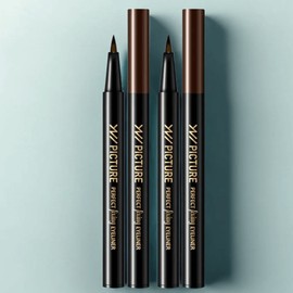 Anjumain Unipicture tattoo eyeliner brush pen 0.9ml, brown, 1 piece / 유니픽쳐 타투 아이라이너 붓펜 0.9ml, 브라운, 1개
