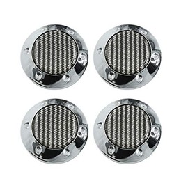 X AUTOHAUX 68mm Car Wheel Tyre Center Hub Caps Cover with Badge Sticker 4pcs