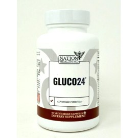 Nation Health MD Gluco24 Advanced Formula Blood Health Support - 60 Capsules