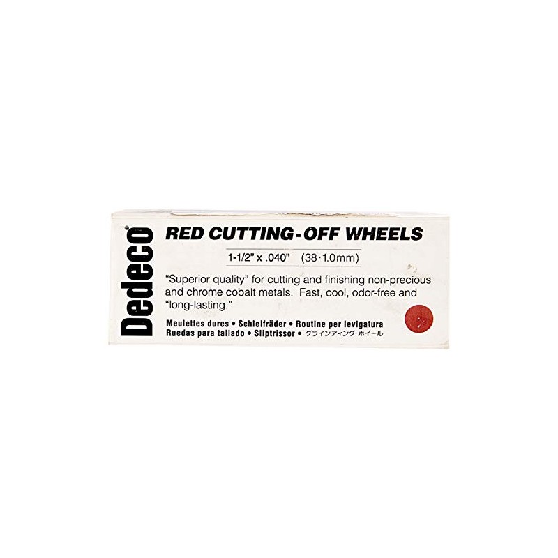 Dedeco 7024 Cutting-Off Wheel, Red, 1-1/2" x .040", Size, Pack