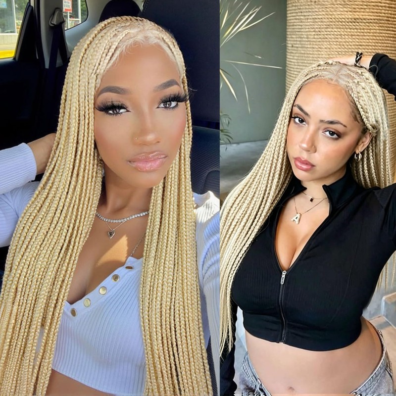 Fancy Hair Full Lace Braided Wigs for Black Women Knotless