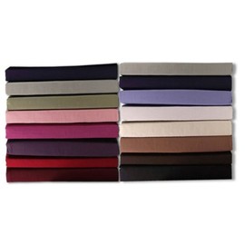 JaaZ 100% Egyptian Cotton 200 Thread Count Flat Sheets. Flat Bed Sheets (Lilac, Single)