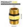 sourcing map 2Pcs Brass Pipe Fitting Reducers, G1/2" Male Threaded