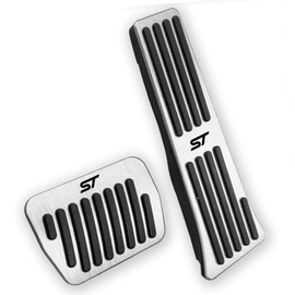 LEXLEY 2PCS Anti-Slip Aluminum Brake Gas Pedal Pads,Auto No Drilling Accelerator Pedal Covers For Ford Explorer 2020 2021 2022 2023-SLIVER