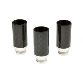 Armerah TCS12 510 Drip Tip eCig Mouthpiece Tall/Wide Carbon/Steel 3 Pack