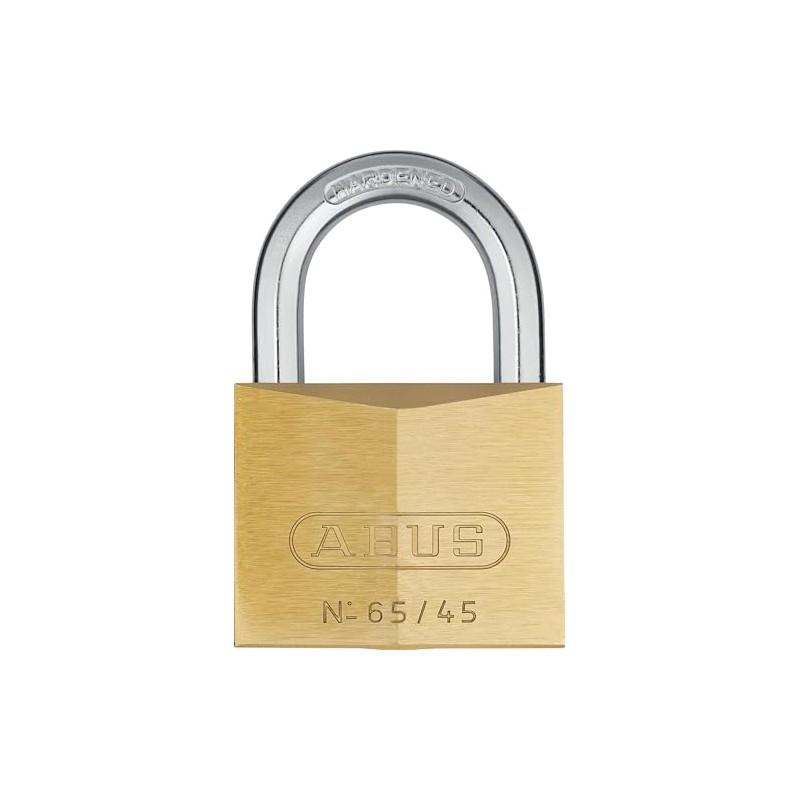 ABUS Padlock Brass 65/45 - Cellar Lock, Locker Lock and