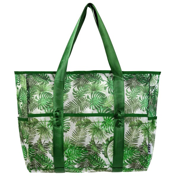 KUAK Beach Bag, Extra Large Colorful Mesh Beach Tote Shoulder