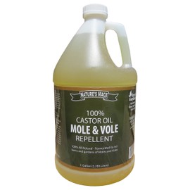 Nature’s MACE Mole & Vole Repellent 1 Gallon Castor Oil Concentrate / Covers up to 20,000 Sq. Ft. / Keep Moles and Voles Out of Your Lawn and Garden / Safe to use Around Home & Plants Guaranteed