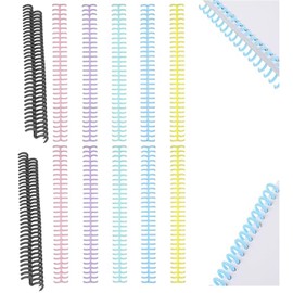 Liahelianx 30-Ring Plastic Binding Combs & Spines - Durable Document Binding Supplies for Teachers/Students/Business, A4 Paper Compatible, Reusable Spiral Coil Refills (Color)