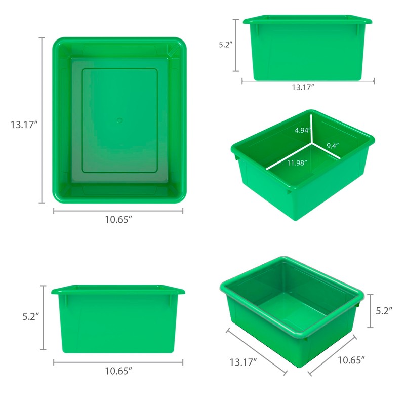 School Smart Sturdy Plastic Storage Tray, Multifunctional Design for Classroom,