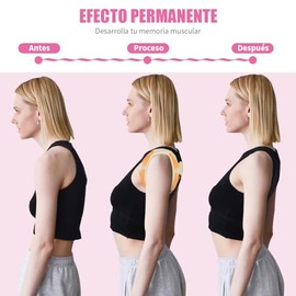 DOSYU Corrector de Postura, Férulas para Espalda de Soporte, Transpirable y Ajustable, Adecuado para Anti-Joroba y Alivio Del Dolor de Cuello, Cintura, Hombros, Te Hará Más Segura y Bella. (Tamaño L)