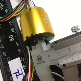 Taidacent Through Bore Electrical Slip Ring Rotary Electrical Contact 6/12/18/24 Wire Rotate Conductive Energization Collector Ring Brushes Hollow Shaft (6 Wires Inner Hole 10mm Outer Diameter 33mm)