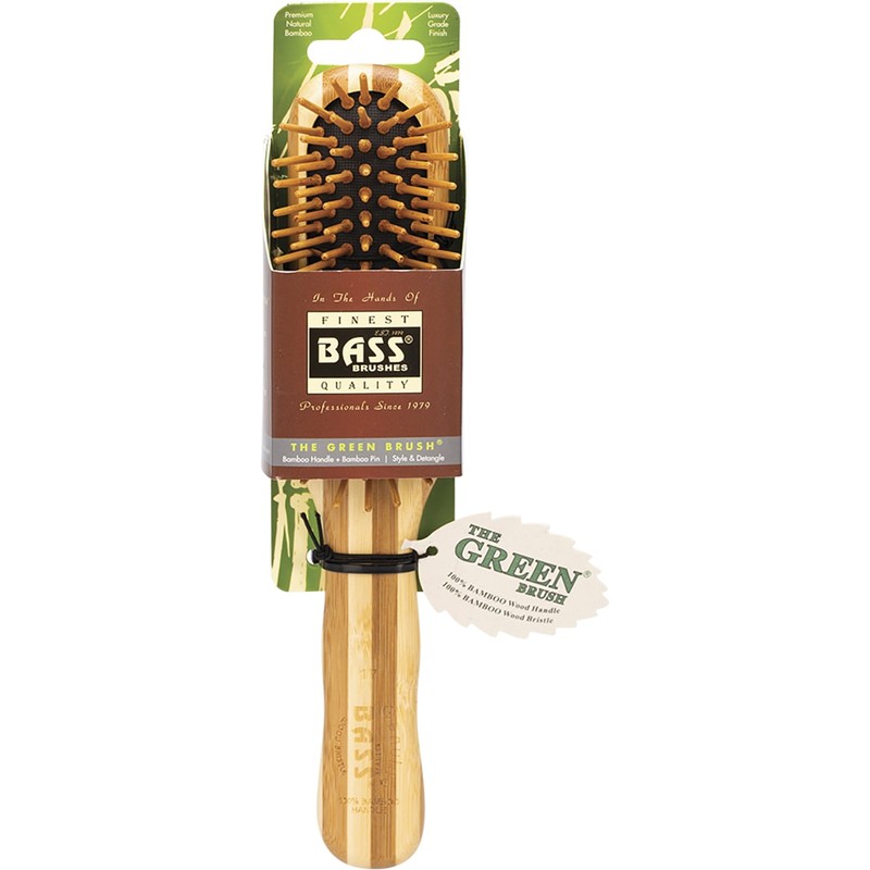 Bass Brushes Bamboo Hairbrush, Semi S Shaped 1 Brush