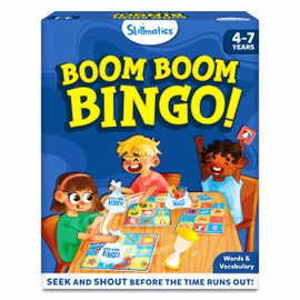 Skillmatics Bingo Preschool Board Game - Words & Vocabulary, Fun & Fast Matching Bingo Game, Gifts for Boys & Girls Ages 4, 5, 6, 7