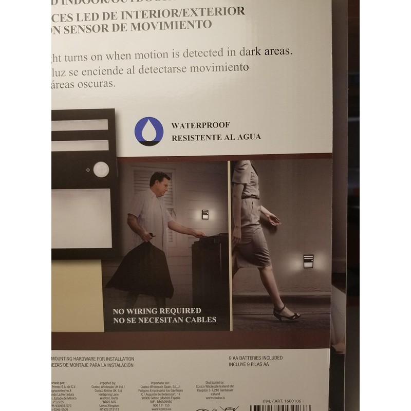 Motion Sensor LED Indoor/Outdoor Lights (Pack of 3)