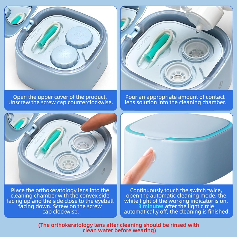 Rigid Keratoplasty Scleral Ultrasonic Contact Lens Cleaner for OK Lens