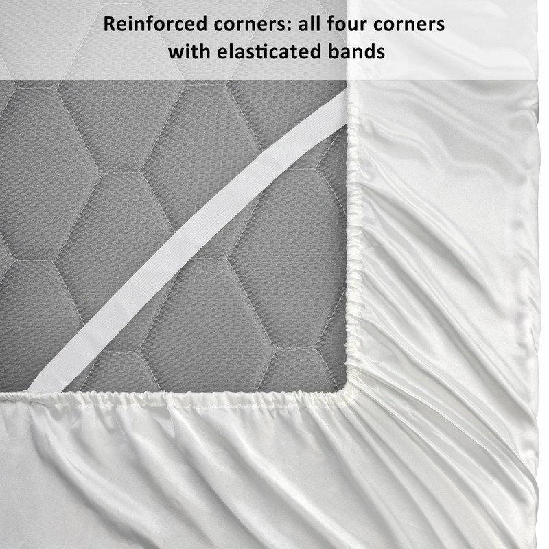 Lirex Satin Fitted Sheet, Luxurious Silky Smooth Polyester Bedding Soft