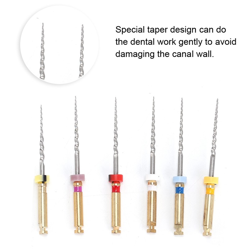 6Pcs Professional Dental Root Canal Niti File Endodontic Needles Dental