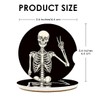 Britimes Skeleton Car Coasters for Drinks, 2 Pack Ceramic Stone
