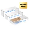 ANDGOO 2 Sets Large Acrylic Risers, Clear Rectangular Showcase Collectibles