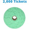 INDIANA TICKET CO. Green Drink Roll Tickets, 2000 per Roll,