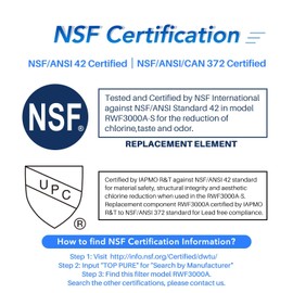 ICEPURE GSWF Refrigerator Water Filter, Replacement for GE GSWF, Smart Water 238C2334P001, Kenmore 46-9914, 469914, 9914, Utilizes Advanced Activate Coconut Carbon Block 3 PACK